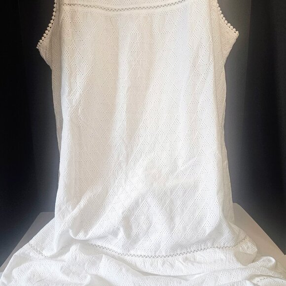 TOMMY‎ BAHAMA EYELET MAXI SLEEVELESS DRESS SZ XL WHITE - Picture 7 of 11
